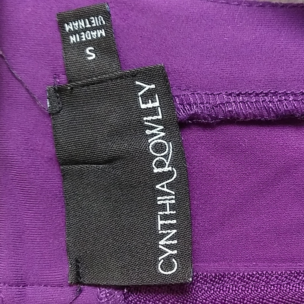 Cynthia Rowley Fit & Flare Dress Pocket Exposed Back Size S Purple - Picture 7 of 9
